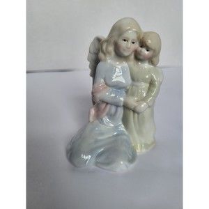 Vintage K's Collection Angel with Little Girl Porcelain Paste Mother Daughter